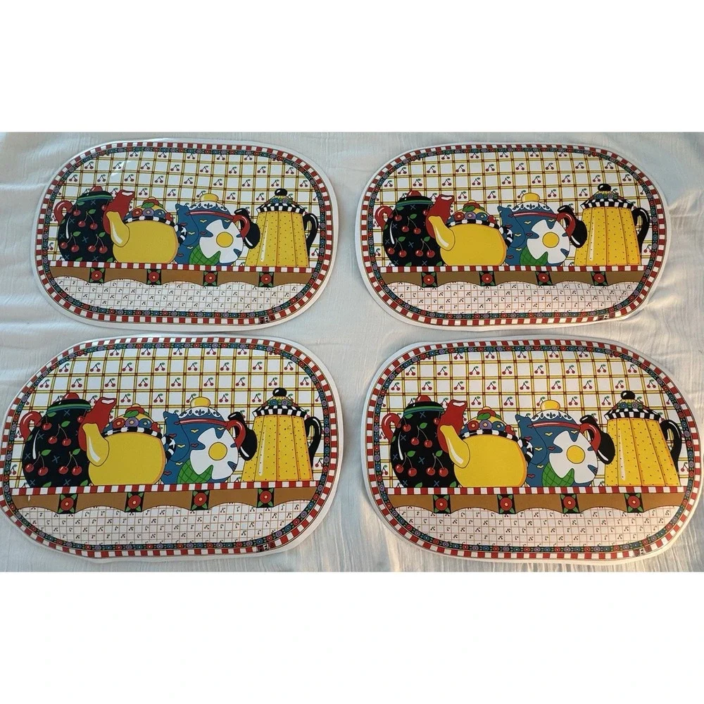 Set Of 4 At Home With Mary Engelbriet Laminate Placemats 17